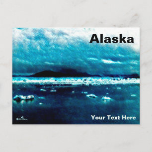 Cartão Postal De Anúncio Mar Azul frio