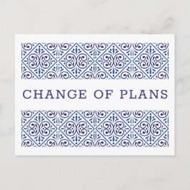 Cartão Postal De Anúncio Marinha Espanhola Azulejo Índigo Mudança de Planos