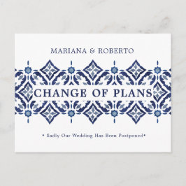 Cartão Postal De Anúncio Marinho Azulejo | ALTERAÇÃO DO LADO Azulejo espanh