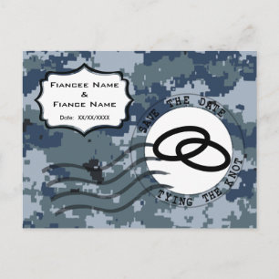 Cartão Postal De Anúncio MARINHO USN Salvar data e toques