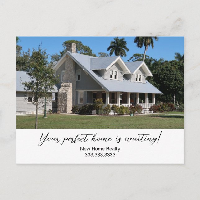 Cartão Postal De Anúncio Marketing de Fotos do Seu Negócio de Mensagens  (Frente)