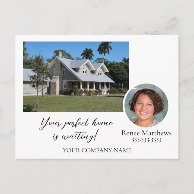 Cartão Postal De Anúncio Marketing Fotográfico Sua Mensagem Comercial (Frente)