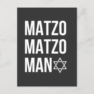 Cartão Postal De Anúncio Matzo Matzo Homem Judeu Hanukkah