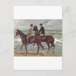 Cartão Postal De Anúncio Max Liebermann: Dois Cavaleiros na Praia
