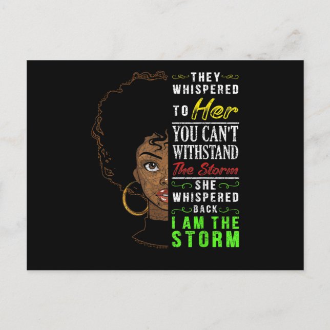 Cartão Postal De Anúncio Melanin Women African American Pride Black History (Frente)