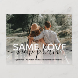 Cartão Postal De Anúncio Mesmo Amor Novo Plano Casamento Tipografia Foto