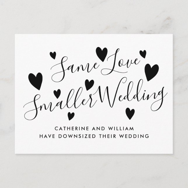 Cartão Postal De Anúncio Mesmo Amor Pequeno Plano de Mudança de Redução de  (Frente)