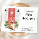 Cartão Postal De Anúncio Meu Cachorro e eu novo endereço Yellow Labrador mo<br><div class="desc">"Meu Cachorro e eu temos um novo endereço" Anúncio em movimento Celebre sua jogada com charme e humor usando nosso encantador anúncio em movimento "Meu Cachorro e eu tenho um novo endereço". Perfeito para amantes de cães, este cartão caprichoso captura a alegria de se instalar em uma nova casa com...</div>