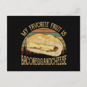 Cartão Postal De Anúncio Meu Presente De Ovo De Bacon E Queijo De Fruta Fav