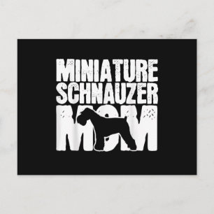 Cartão Postal De Anúncio Miniatura Cachorro Schnauzer Mamãe Mama Mors Day