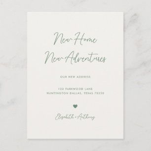 Cartão Postal De Anúncio Minimalista Nova Casa Novas Aventuras Mudança