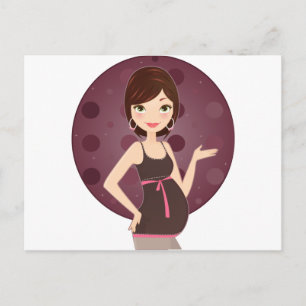 Cartão Postal De Anúncio moda grávida