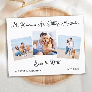 Cartão Postal De Anúncio Modern Personalizado 3 Pet Dog Foto Salvar Data