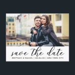 Cartão Postal De Anúncio Modern Trendy | Salvar a foto da data<br><div class="desc">Modern Trendy | Guardar O Cartão-Postal De Anúncio Do Noivado</div>