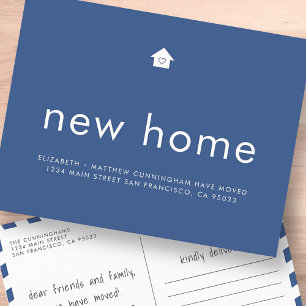 Cartão Postal De Anúncio Moderno Minimalista de Cores Claras Nova Casa