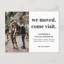 Moderno Nós nos mudamos Venha nos visitar Foto Tip