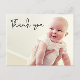 Cartão Postal De Anúncio Moderno Obrigado Escreve Fotos Para Bebê 2