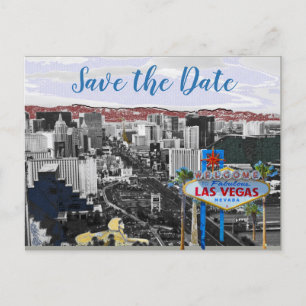Cartão Postal De Anúncio Moderno Salve o Encontro em Las Vegas