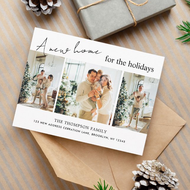 Cartão Postal De Anúncio Moderno Uma nova casa para a movimentação de fotos (Criador carregado)