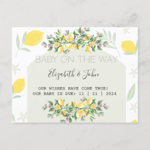 Cartão Postal De Anúncio Moldura de limões em aquarela