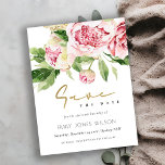 Cartão Postal De Anúncio Molho Pregado Pregado Aquarela Floral Guarde A Dat<br><div class="desc">Se precisar de mais alguma personalização,  por favor,  sinta-se à vontade para me enviar uma mensagem no endereço yellowfebstudio@gmail.com</div>