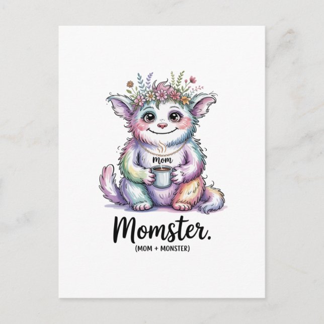 Cartão Postal De Anúncio Momster. (Mom + Monster) (Frente)