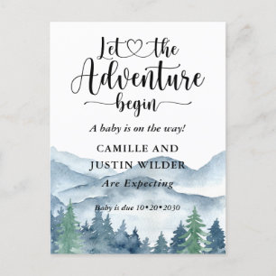 Cartão Postal De Anúncio Montanhas Rustic Forest Adventure 