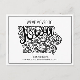 Cartão Postal De Anúncio Movemos Floral Mandala Iowa State