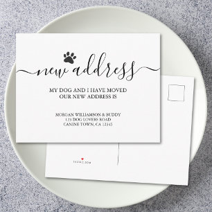 Cartão Postal De Anúncio Movendo Cachorro