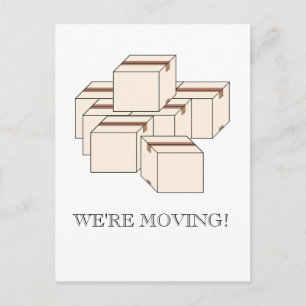 Cartão Postal De Anúncio Movendo Caixas