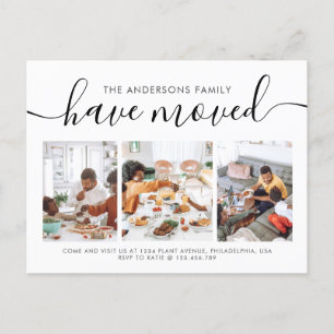 Cartão Postal De Anúncio Mover Fotografia 3 de Caligrafia de Script Minimal