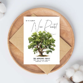 Cartão Postal De Anúncio Movimentação de Árvore de Carvalho de Novo Endereç