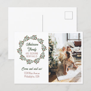 Cartão Postal De Anúncio Movimentação de Foto da Terra de Natal de Script M