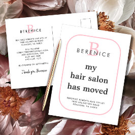 Cartão Postal De Anúncio Movimentação do Monograma de Tipografia de Novo En