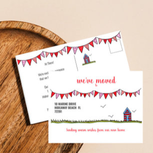 Cartão Postal De Anúncio Movimentamos a Casa de Praia Personalizada e Bonit