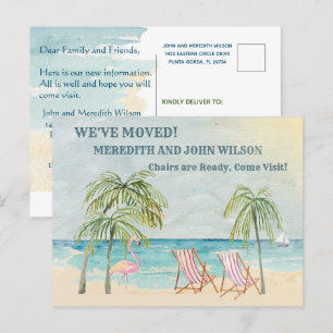 Cartão Postal De Anúncio Movimentamos a Movimentação de Praia do Oceano d