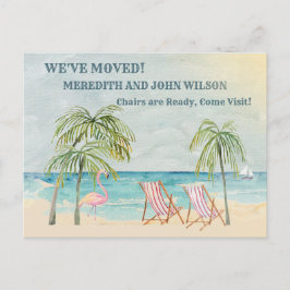 Cartão Postal De Anúncio Movimentamos a Movimentação de Praia do Oceano de 