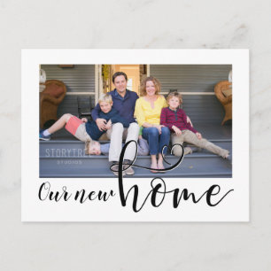 Cartão Postal De Anúncio Movimentamos a nova foto de mudança de endereço re
