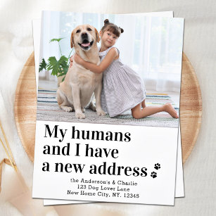 Cartão Postal De Anúncio Movimentamos a Nova Foto de Pet de Cachorro de End