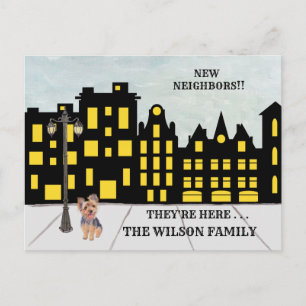 Cartão Postal De Anúncio Movimentamos casas de apartamentos clássicos