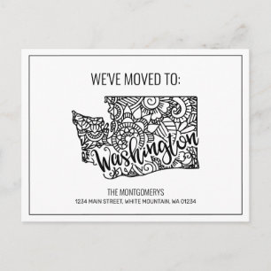 Cartão Postal De Anúncio Movimentamos Floral Mandala Washington