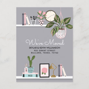 Cartão Postal De Anúncio Movimentamos - Novo Endereço Wall Shelf Decor Move