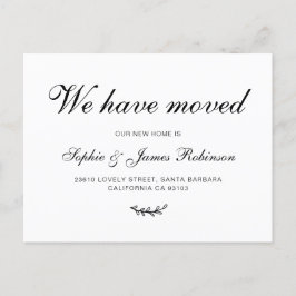 Cartão Postal De Anúncio Movimentamos O Script De Tipografia Para Novo Movi