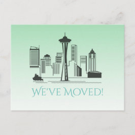 Cartão Postal De Anúncio Movimentamos Seattle City Skyline