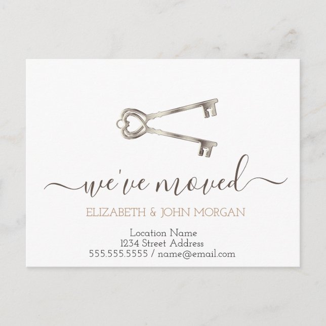 Cartão Postal De Anúncio Movimentei Chaves Novo Endereço (Frente)