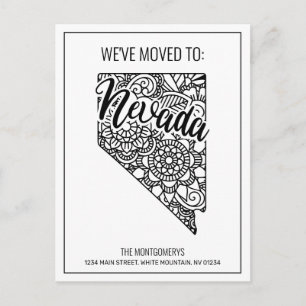 Cartão Postal De Anúncio Movimento Floral Mandala Nevada