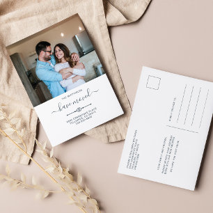 Cartão Postal De Anúncio Mudámos a Mudança de Endereço Foto Movimentação