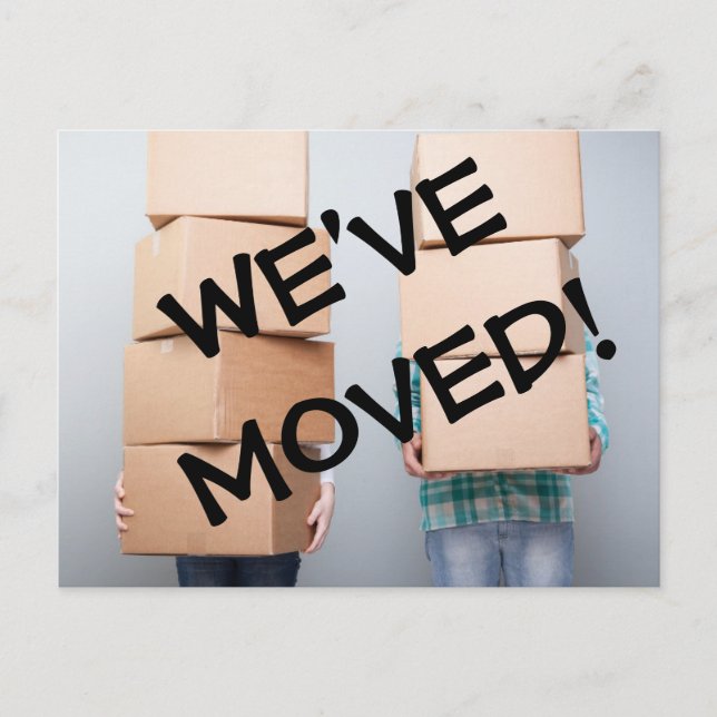 Cartão Postal De Anúncio Mudamos de Cartão-Postal de Endereço (Frente)