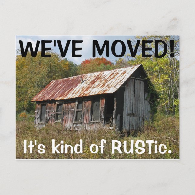 Cartão Postal De Anúncio Mudamos de Cartão-Postal de Endereço (Frente)