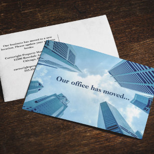 Cartão Postal De Anúncio Mudamos de Endereço do Office Professional